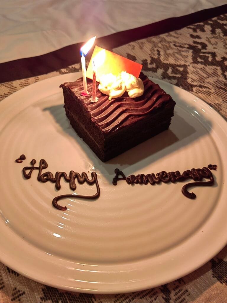 Welcomed with cake and personalised notes at the Merusaka Resort Nusa Dua