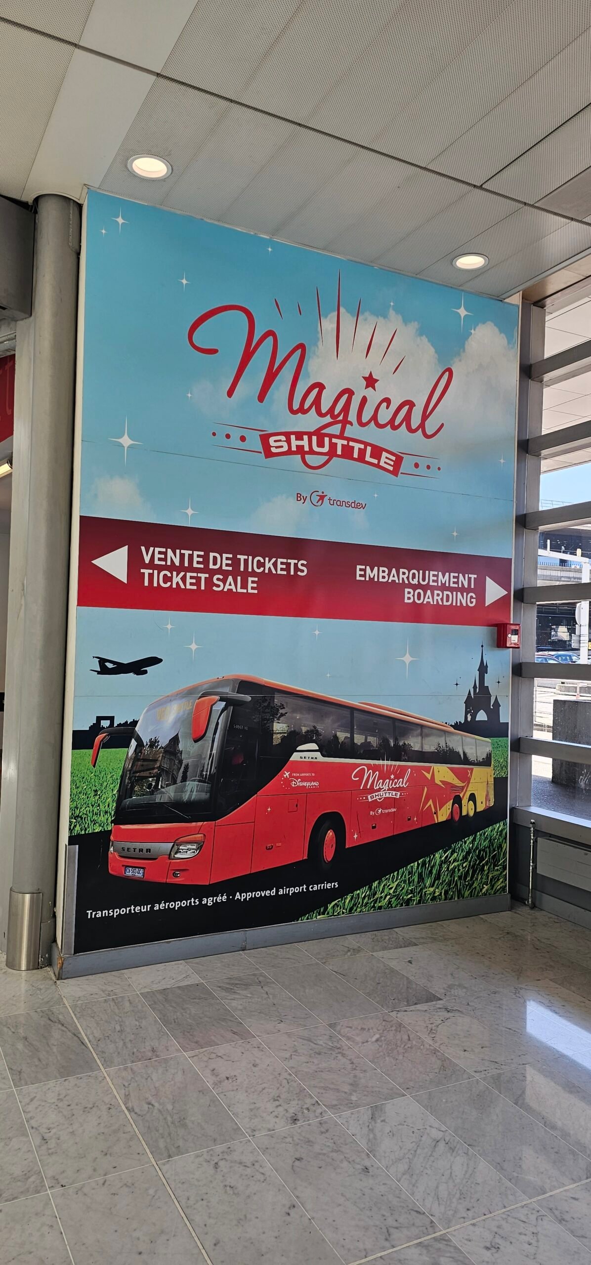 Magical Shuttle Bus service for a comfortable and convenient transfers from Charles de Gaulle Airport to Disneyland Paris